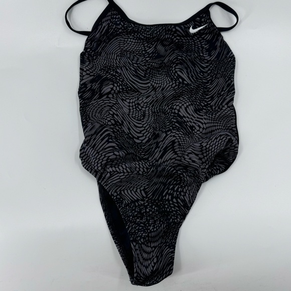Nike Geo Alloy Poly Blend Nike Dri fit One Piece Swim Suit - Picture 2 of 9